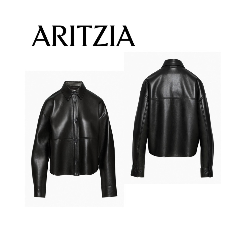 Aritzia Black Leather Jacket